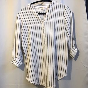 Long sleeve striped blouse
